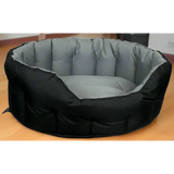 P&L Country Dog Tough Heavy Duty Oval High Sided Waterproof Dog Beds. Medium L61cm X W51cm X H22cm Black & Grey Dog Beds
