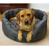 P&L Country Dog Tough Heavy Duty Oval High Sided Waterproof Dog Beds. Medium L61cm X W51cm X H22cm Black Dog Beds