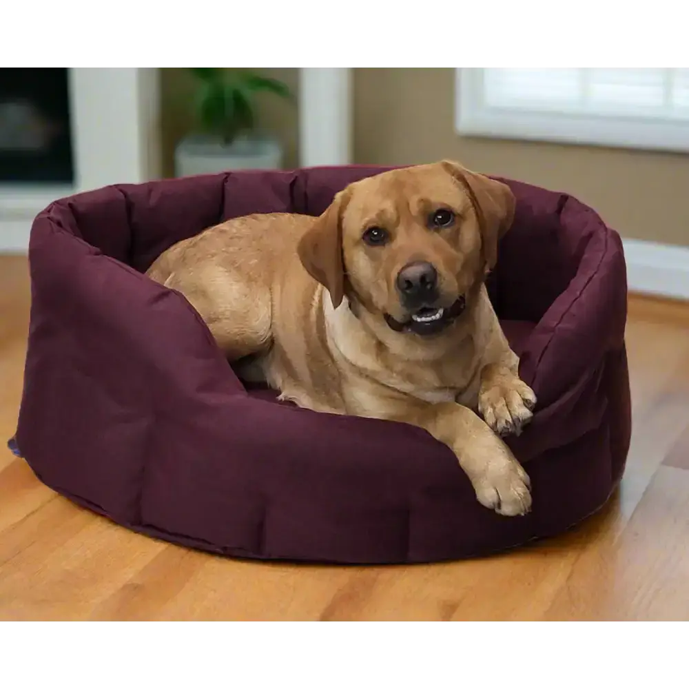 P&L Country Dog Tough Heavy Duty Oval High Sided Waterproof Dog Beds. Medium L61cm X W51cm X H22cm Black Dog Beds