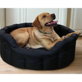 P&L Country Dog Tough Heavy Duty Oval High Sided Waterproof Dog Beds. Medium L61cm X W51cm X H22cm Black Dog Beds