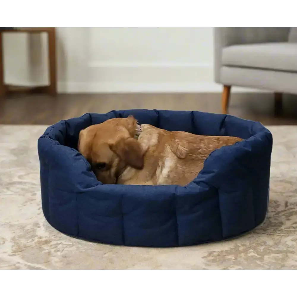 P&L Country Dog Tough Heavy Duty Oval High Sided Waterproof Dog Beds. Medium L61cm X W51cm X H22cm Black Dog Beds