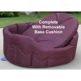 P&L Country Dog Tough Heavy Duty Oval High Sided Waterproof Dog Beds. Medium L61cm X W51cm X H22cm Black Dog Beds