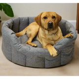 P&L Country Dog Tough Heavy Duty Oval High Sided Waterproof Dog Beds. Medium L61cm X W51cm X H22cm Black Dog Beds