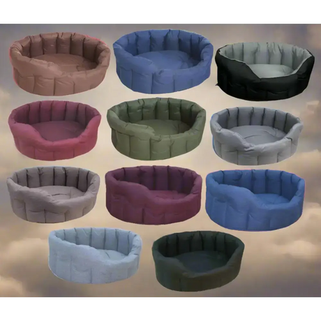 P&L Country Dog Tough Heavy Duty Oval High Sided Waterproof Dog Beds. Medium L61cm X W51cm X H22cm Black Dog Beds