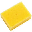 A rectangular yellow handy sized sponge with a porous textured surface from a pack of 30 small tack cleaning sponges