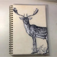 Cream padblocks a5 wiro notebook with black and white deer sketch perfect for equestrian wiro notebooks fans