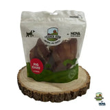 Paddock farm pig ears in a resealable package by nova dog chews perfect for natural dog treats