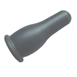 Black rubber lamb feeding teat shield from paragon rubber lamb designed for easy pull over molding use