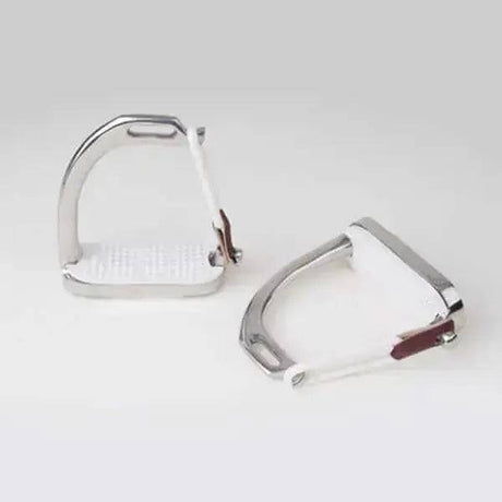 Peacock Safety Stirrups Irons Rhinegold Stainless Steel 10cm / 4" Rhinegold Stirrups Barnstaple Equestrian Supplies