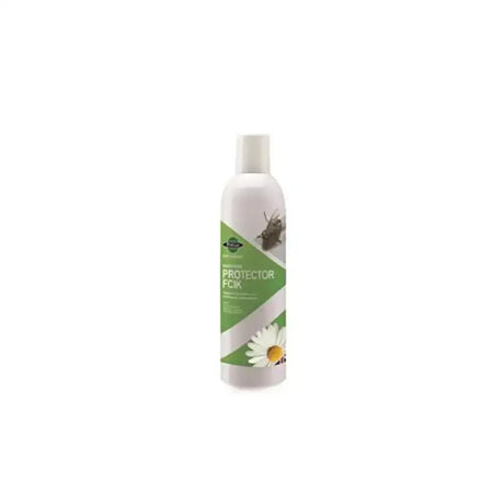 White plastic bottle with green daisy label pelgar protector fcik spray for maximum control residual pest control