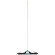 Black rubber-headed perry eco rake with long slender white wooden handle perfect for garden use