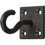 Perry Equestrian Chain Hook on Plate Black 50mm x 50mm Stable Hooks