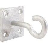 Perry Equestrian Chain Hook on Plate Galvanised 50mm x 50mm Stable Hooks