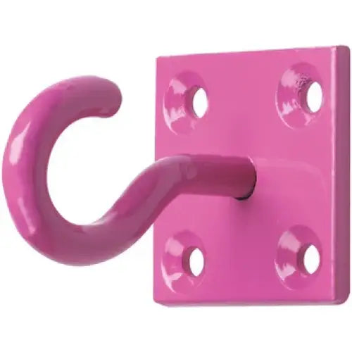 Perry Equestrian Chain Hook on Plate Pink 50mm x 50mm Stable Hooks