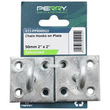Perry Equestrian Chain Hook on Plate Purple 50mm x 50mm Stable Hooks