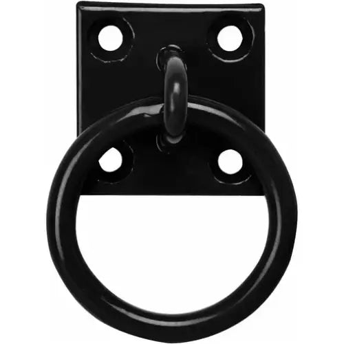 Perry Equestrian Chain Ring on Plate Black Tie Up Rings