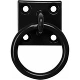 Perry Equestrian Chain Ring on Plate Black Tie Up Rings