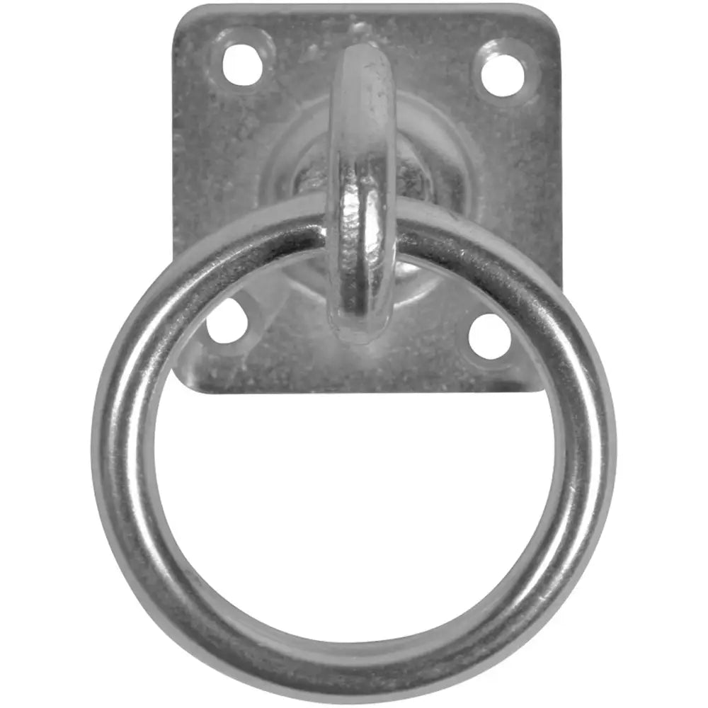 Perry Equestrian Chain Ring on Plate Galvanized Tie Up Rings Barnstaple Equestrian Supplies