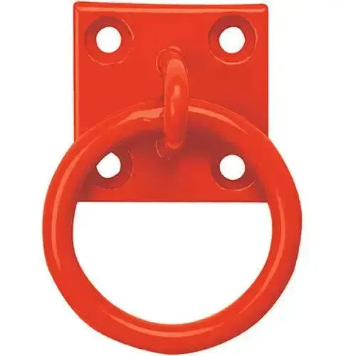 Perry Equestrian Chain Ring on Plate Red Tie Up Rings