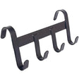 Black metal perry equestrian handy hanger with three sturdy hooks and mounting bracket for heavy duty use