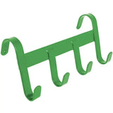 Green metal over the door hook rack with three curved hooks perry equestrian handy hanger no 523 heavy duty handy hanger