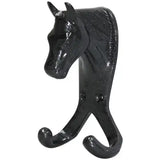 Perry Equestrian Horse Head Double Stable / Wall Hook No.5372 Black Stable Hooks