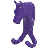 Perry Equestrian Horse Head Double Stable / Wall Hook No.5372 Purple Stable Hooks