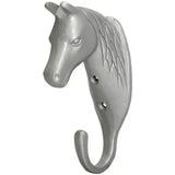 Perry Equestrian Horse Head Single Stable / Wall Hook No.5371 Silver Stable Hooks