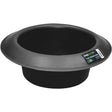 Black plastic perry equestrian round tyre feeder with raised rim and smooth edges 15 litre capacity
