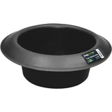 Black plastic perry equestrian round tyre feeder with raised rim and smooth edges 15 litre capacity