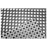 Gray perry equestrian rubber grass matting with hollow openings and raised dots ideal for wash-down areas