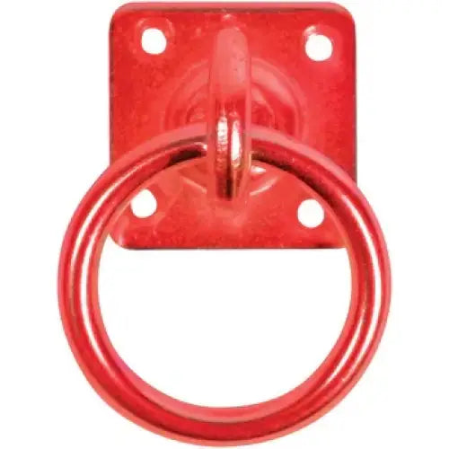 Perry Equestrian Swivel Tie Rings on Plates Red Tie Up Rings