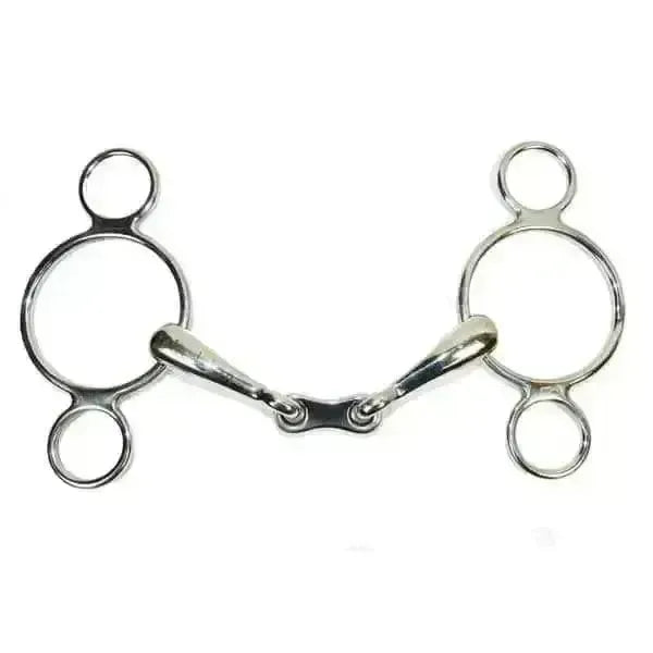 Pessoa French Link 2 Ring Dutch Gag Horse Bits 101 mm (4") Horse Bits