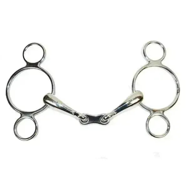 Pessoa French Link 2 Ring Dutch Gag Horse Bits 101 Mm (4") Horse Bits