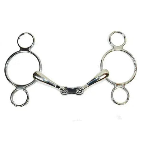 Pessoa French Link 2 Ring Dutch Gag Horse Bits 114 mm (4 1/2") Saddlery Trade Services Horse Bits Barnstaple Equestrian Supplies