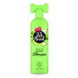 Bright green pet head mucky puppy shampoo with bone-shaped pump and pear seed oil scent for puppies