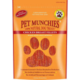 Orange bag of pet munchies breast fillets slow roasted chicken breast fillet dog treats for training and snacks
