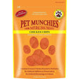 Orange resealable bag of pet munchies chips natural chicken breast dog treats made from chicken breast meat