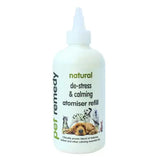 White plastic pet remedy battery atomiser bottle with valerian essential oil for natural de-stress and calming refill
