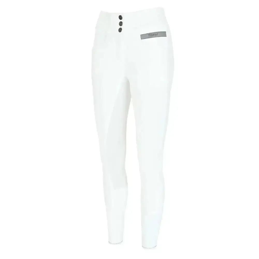 Pikeur Candela Full Grip Seat High Waisted Breeches - White German 32/ Ladies 4 Breeches