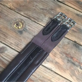 Plain Atherston Elasticated Leather Girths Black 50" / 125Cm Girths