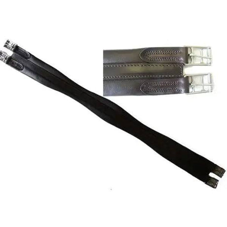Plain Atherston Non Elasticated Leather Girths Black 50" Saddlery Trade Services Girths Barnstaple Equestrian Supplies