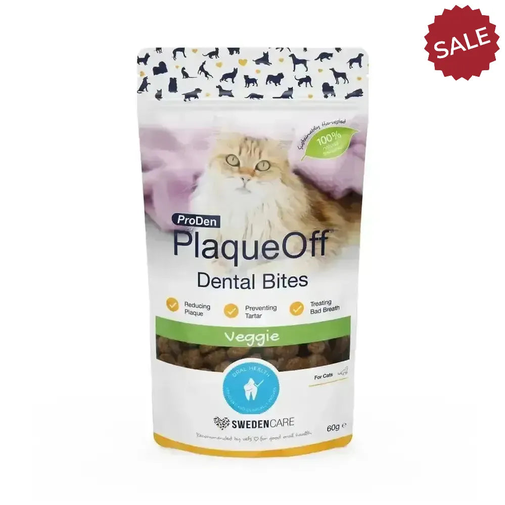 Plaqueoff Dental Bites Veggie Cat 60g Cats