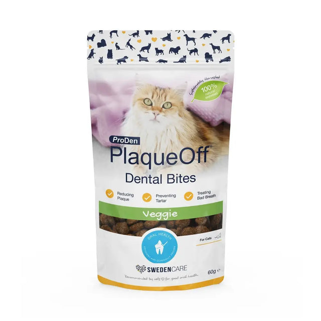 Plaqueoff Dental Bites Veggie Cat 60 GM Barnstaple Equestrian Supplies