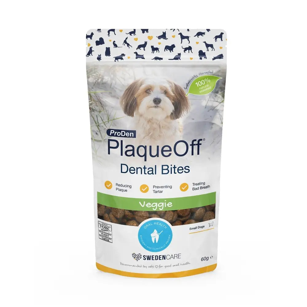 Plaqueoff Dental Bites Veggie Dog 60 GM Barnstaple Equestrian Supplies