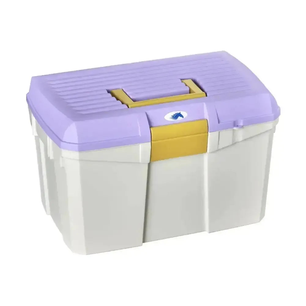 Plastica Panaro Tack Box Medium Reinforced Cool Grey / Lavender Tack Boxes