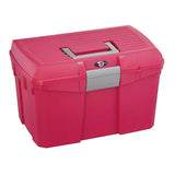 Plastica Panaro Tack Box Medium Reinforced Raspberry / Silver Tack Boxes Barnstaple Equestrian Supplies