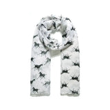 Platinum Blaze Printed Horse Scarf White Headwear & Neckwear