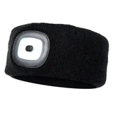 Black platinum kelty led headband with square built-in light perfect for winter nights outdoor use