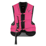 Point two proair fuschia pink equestrian air vest with adjustable straps side pockets and built-in whistle for comfortable fit